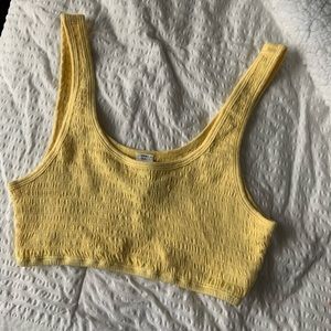 Cute light yellow bralette / crop top